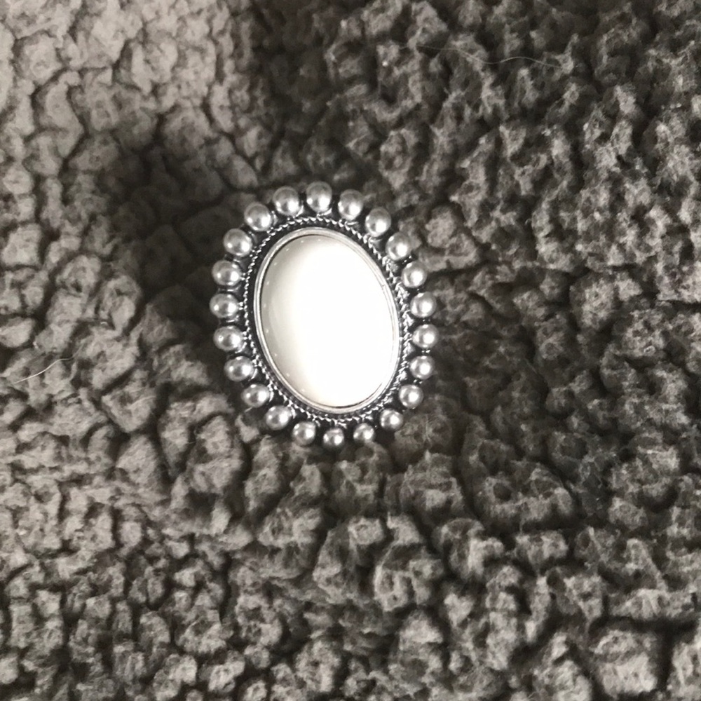 Handmade adjustable ring. Natural stone.